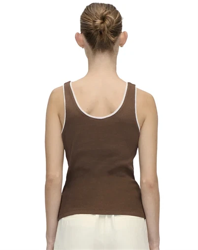 Stine Goya - Rib Tank Top - Chicory Coffee